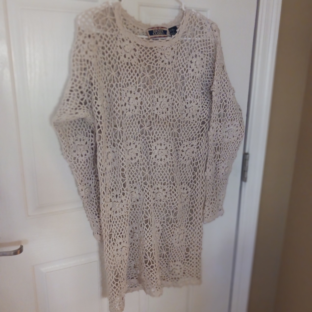 Vintage macrame / crochet dress Medium